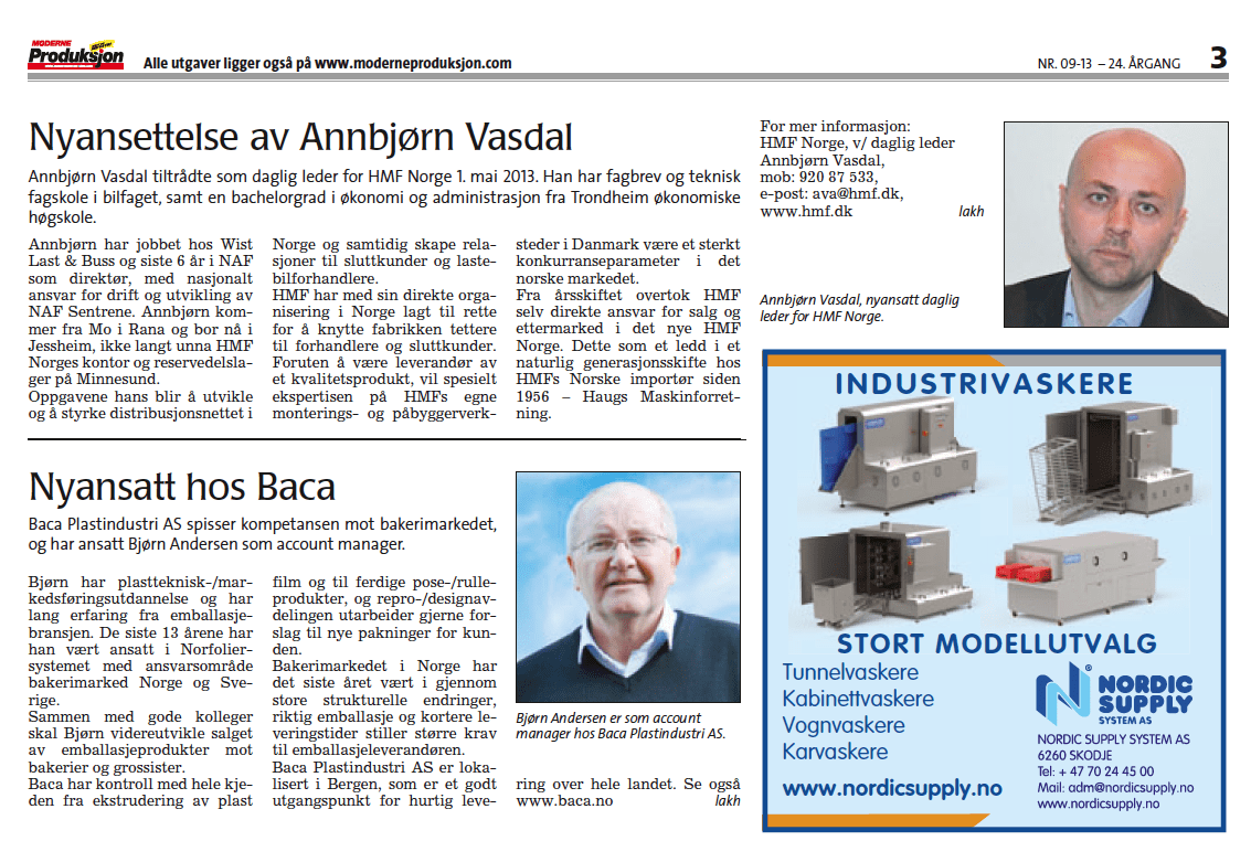 moderne produksjon 09 13 nyansatt bakeri bjorn andersen