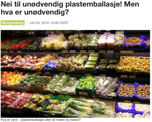 Kaster mer mat uten emballasje Feil eller mangelfull emballering gjør at maten får skader og kortere holdbarhe