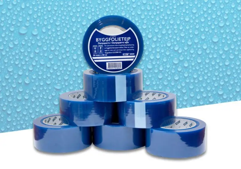 Diffusjonstett byggtape beregnet for innendørs tetting av dampsperrer.