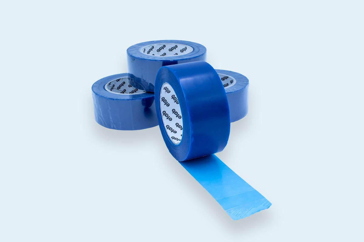 Blå byggtape levert av Bacaplast